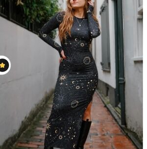 VIXN Celestial Dark Morticia Dress